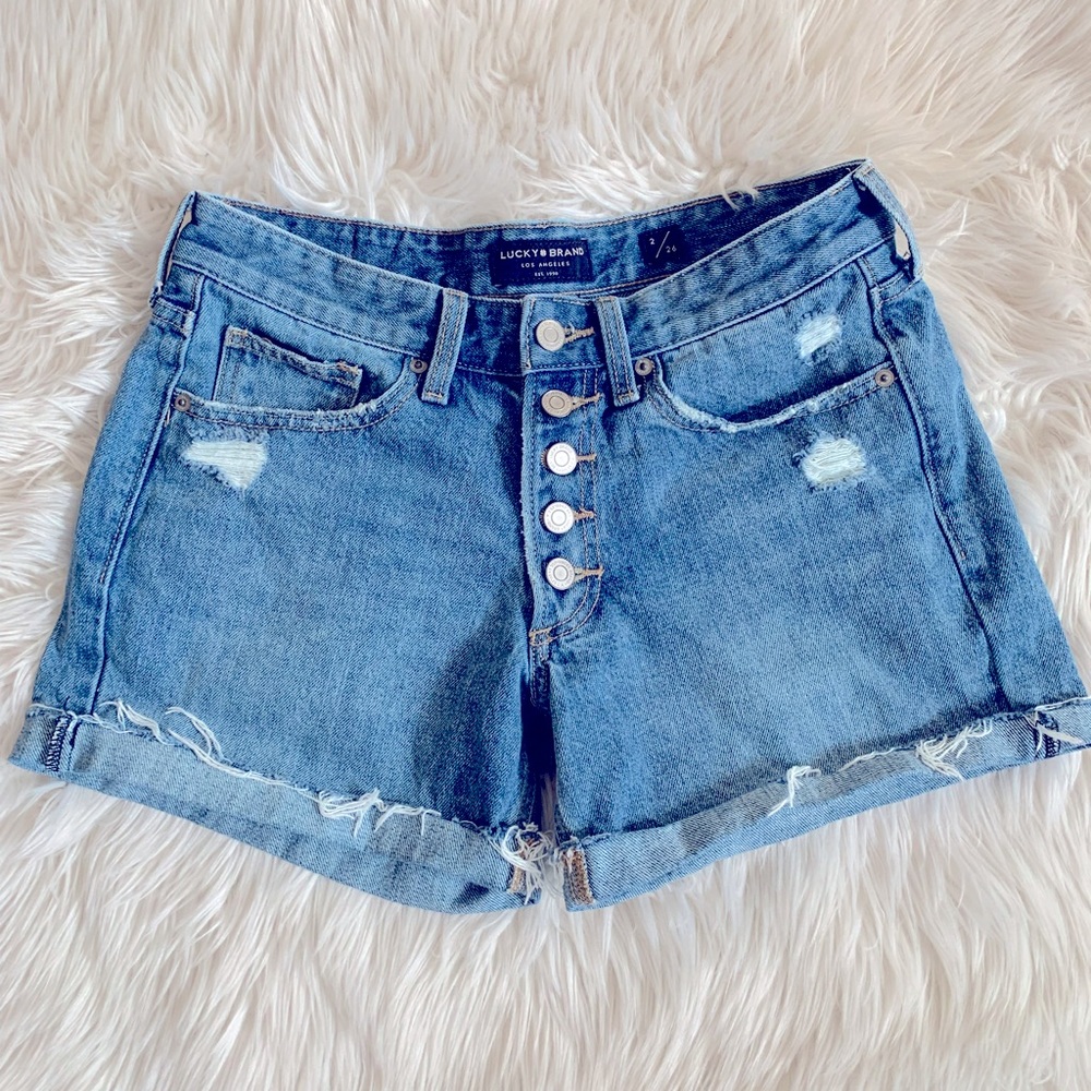 Lucky Brand Jean Shorts_Style BOYFRIEND_Size 2/26_ Button Up